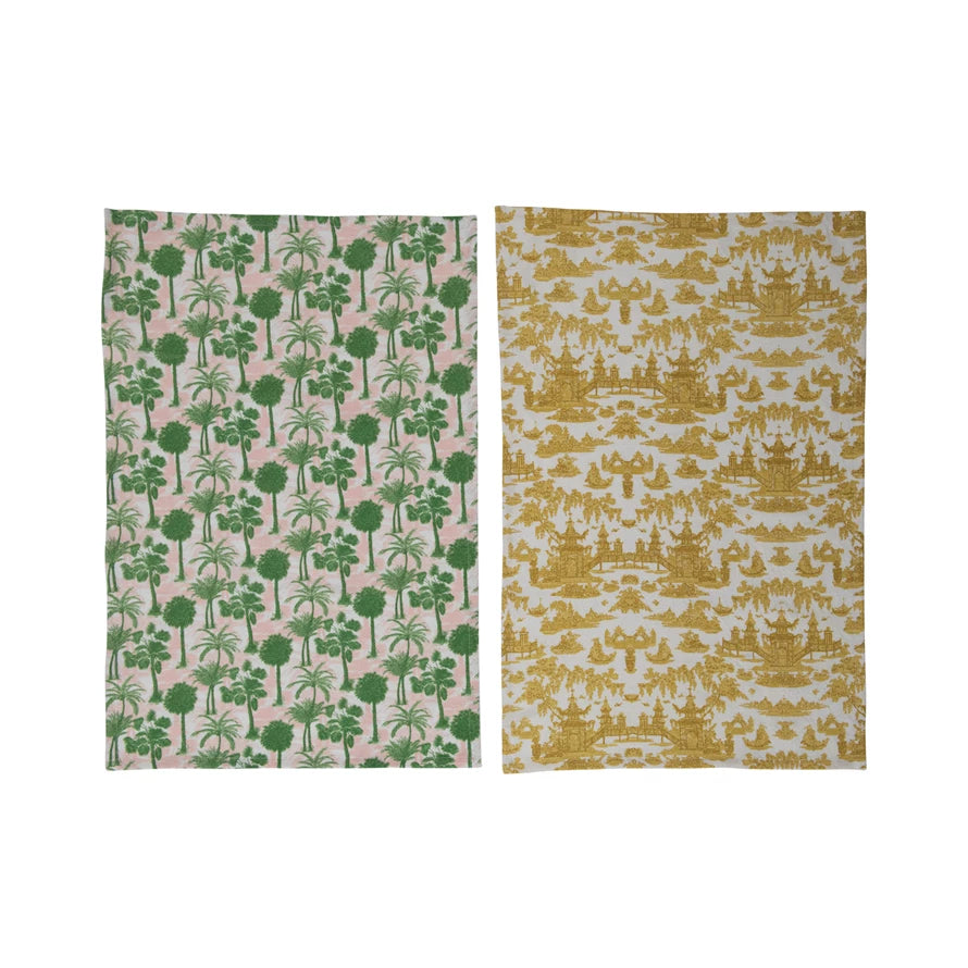 Printed Tea Towels w/ Pattern