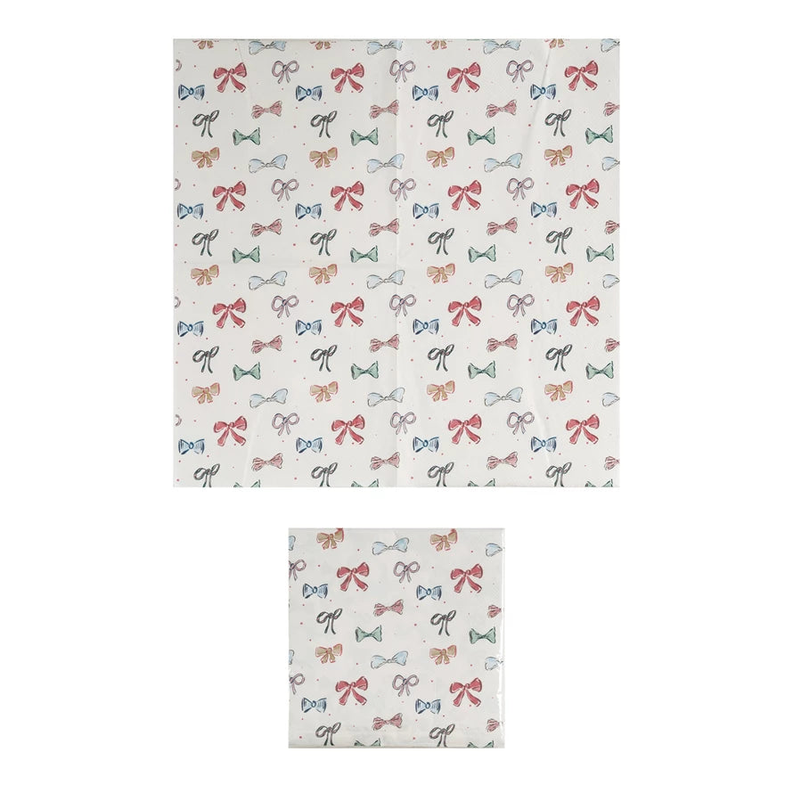 Bow Pattern Paper Napkins