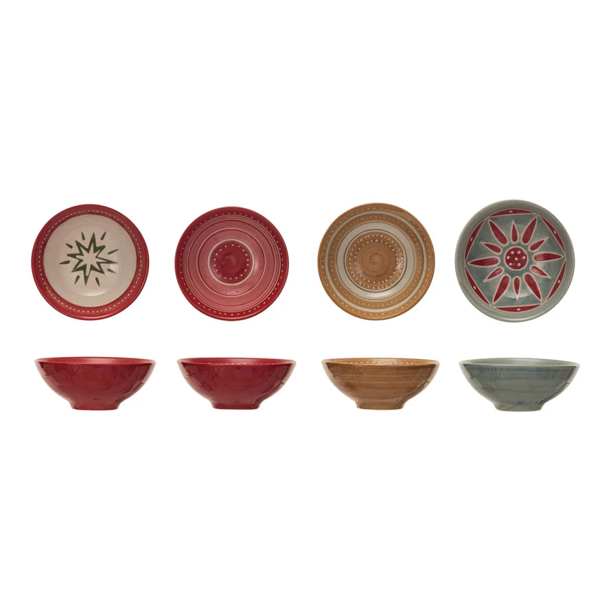 Hand-Painted Patterned Bowl
