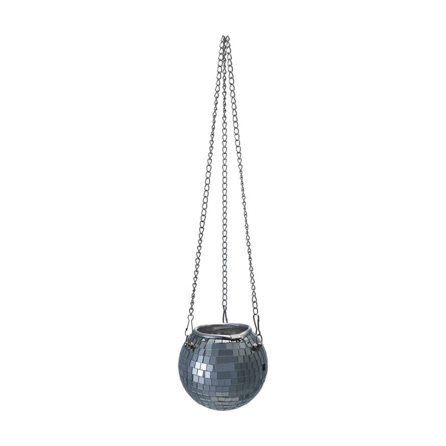 4" Gold Mosaic Ball Planter