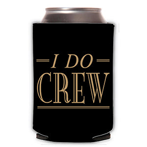 'I Do Crew' Black & Gold Koozie