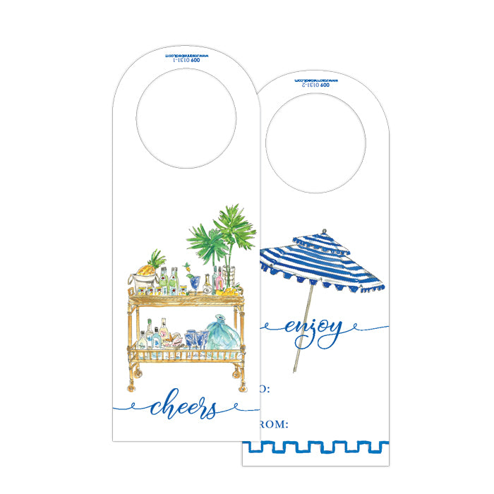 Tropical Bar Cart Umbrella Tag