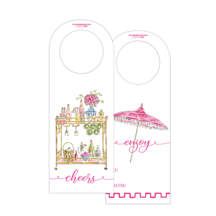 Champagne BarCart Umbrella Tag