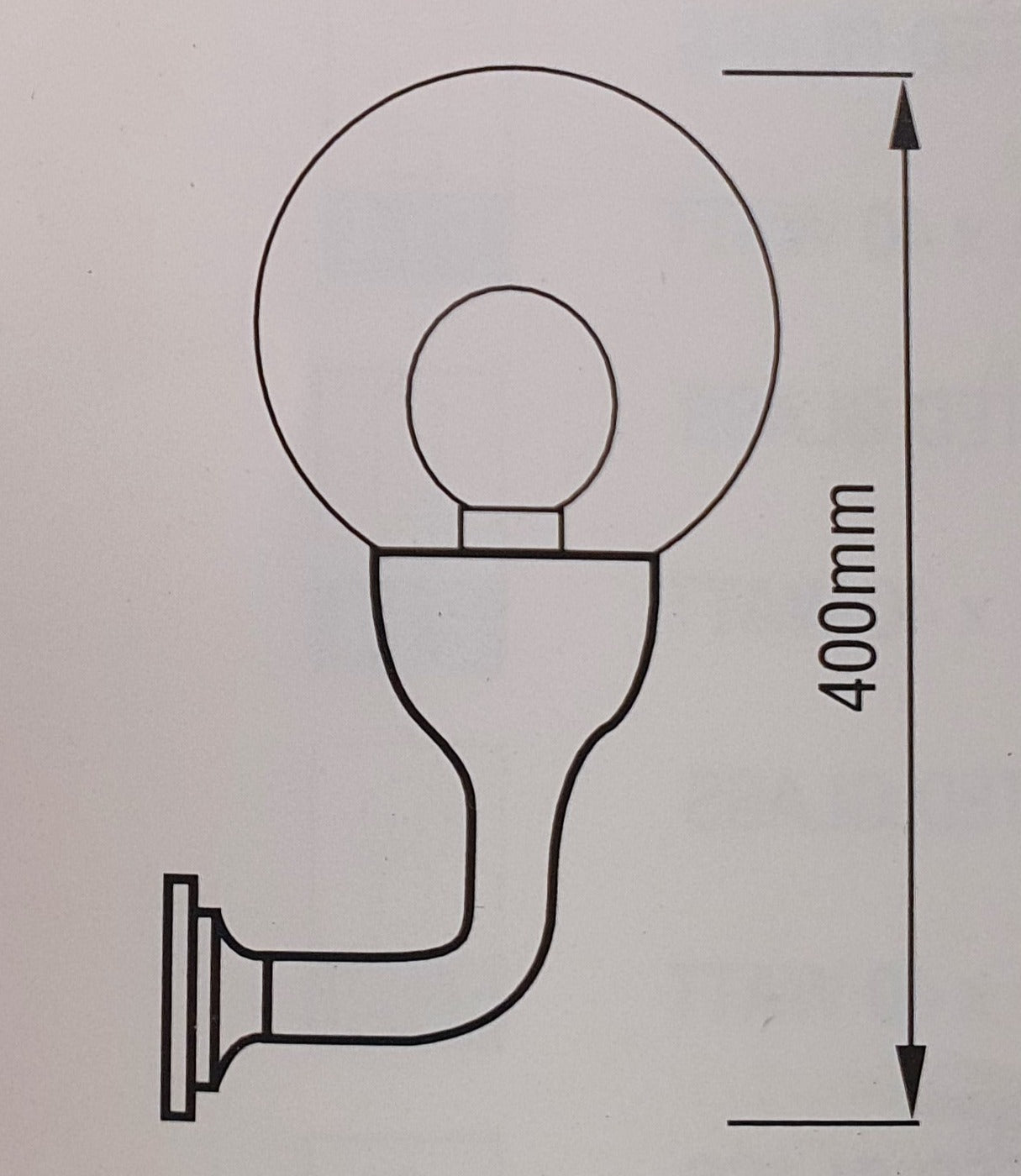 Side Arm Globe Wall Light