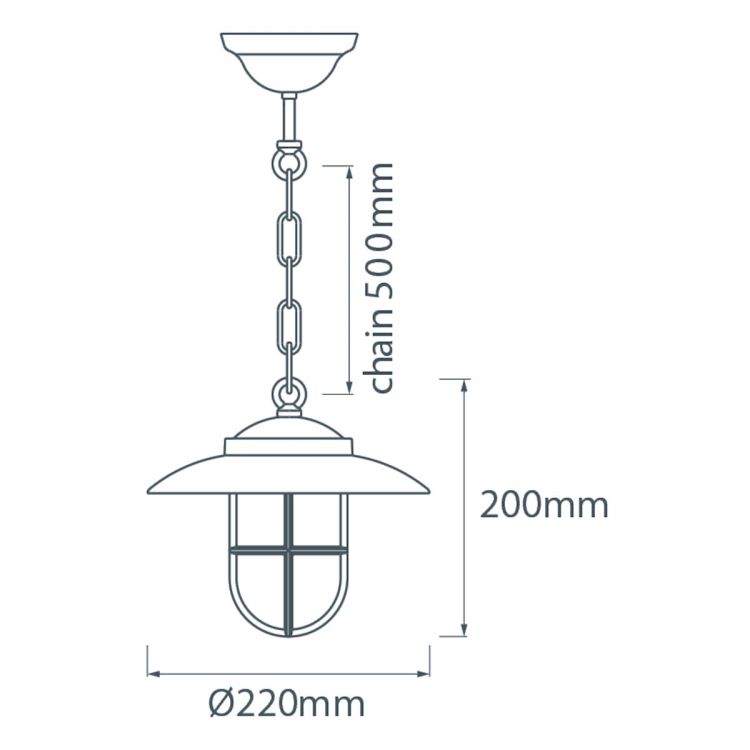Hanging Light with Grill
