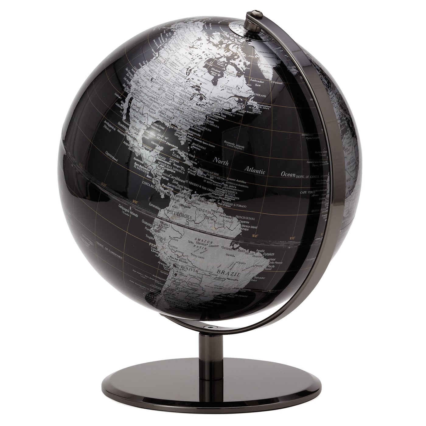 Latitude World Globe - Black