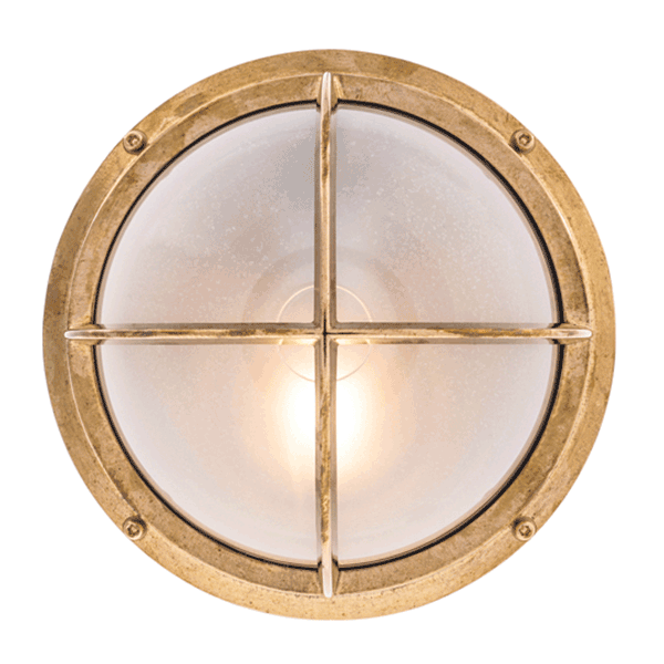 Cross Round Brass Bulkhead