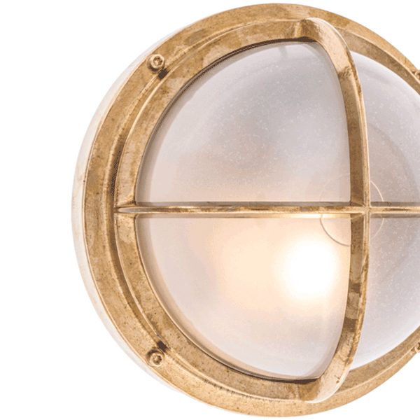 Cross Round Brass Bulkhead
