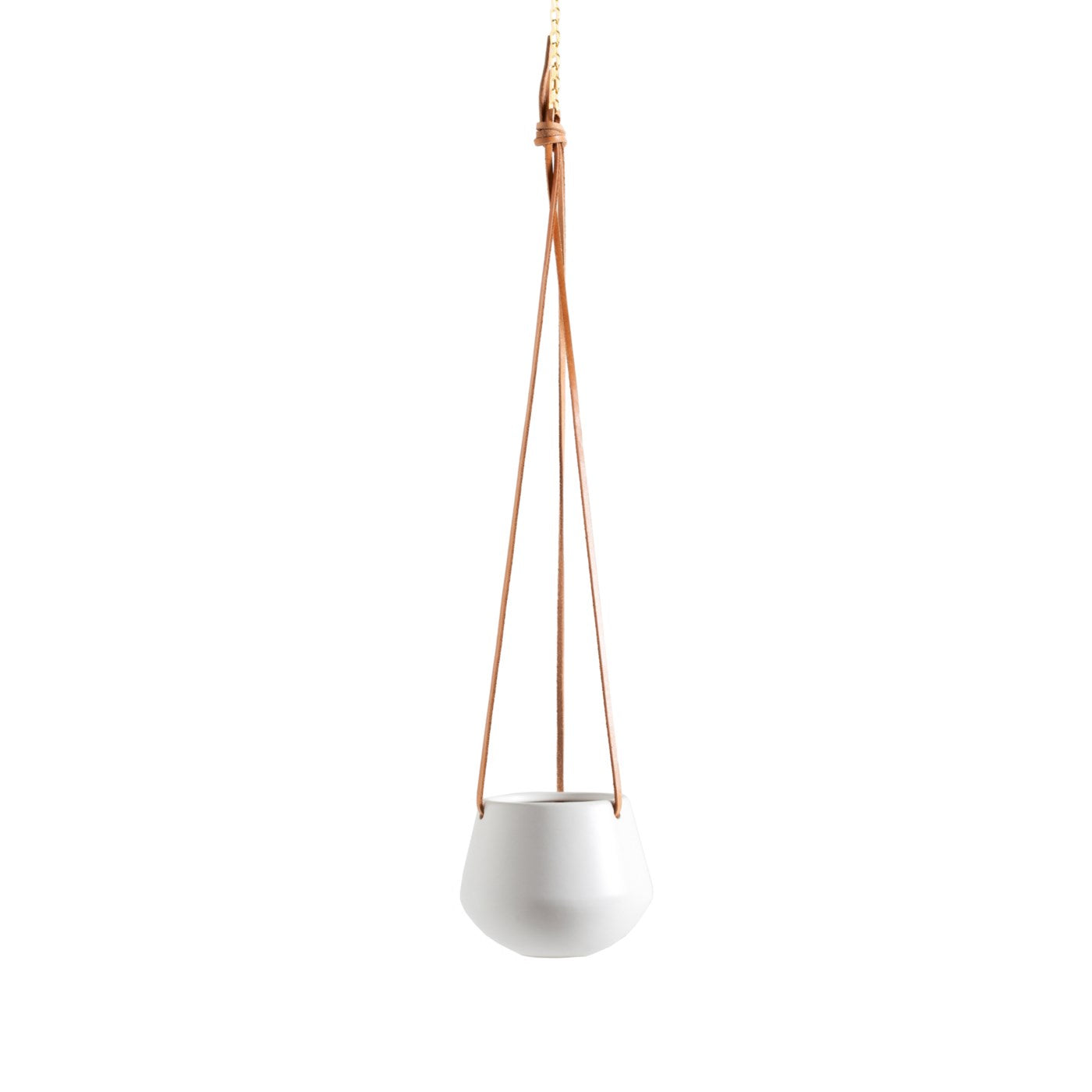 Small Ashbury Hanging Planter - White