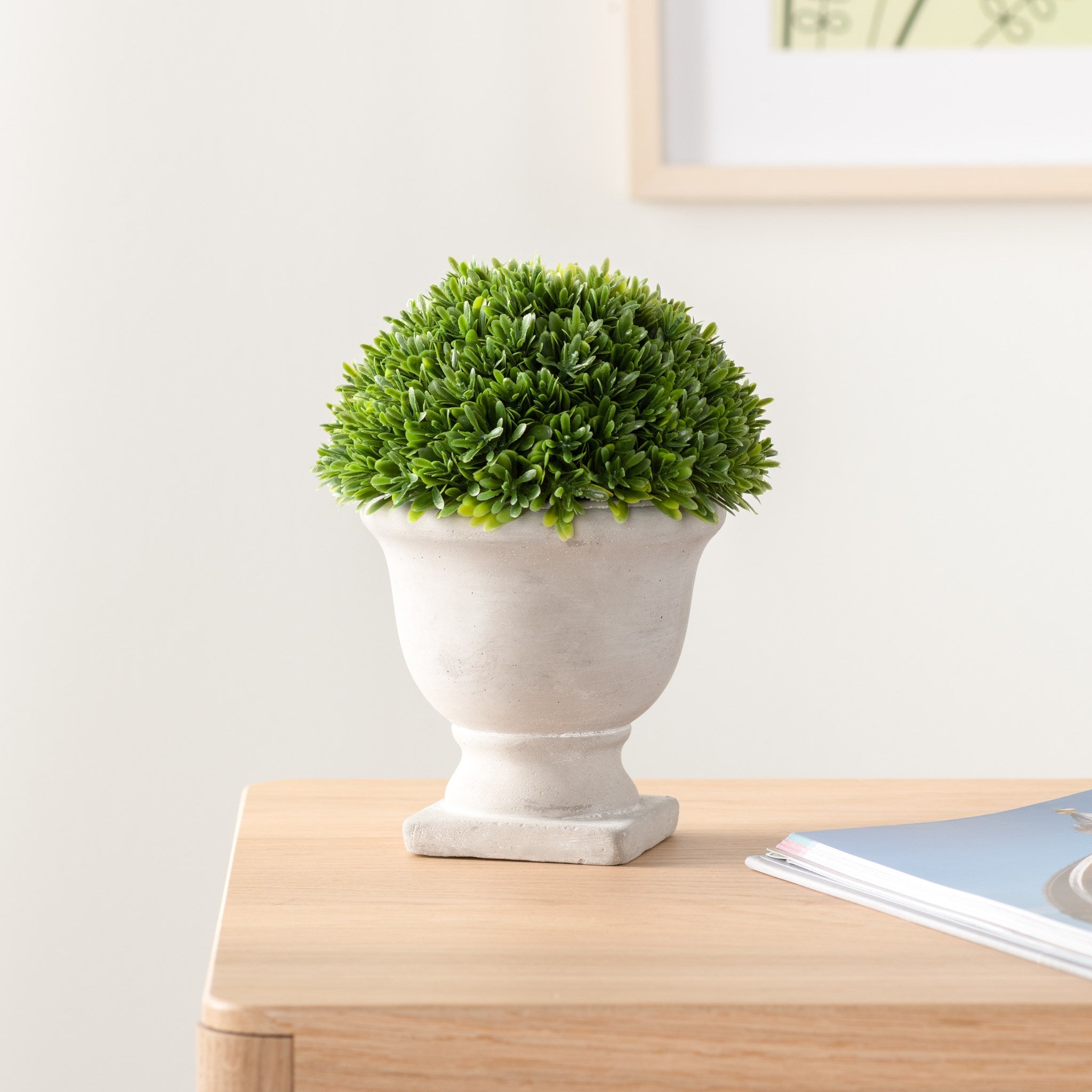 8" Aris Faux Boxwood Topiary