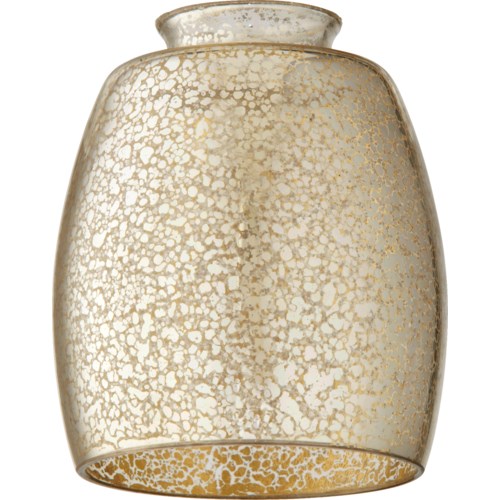 Glass Shade - Silver Mercury