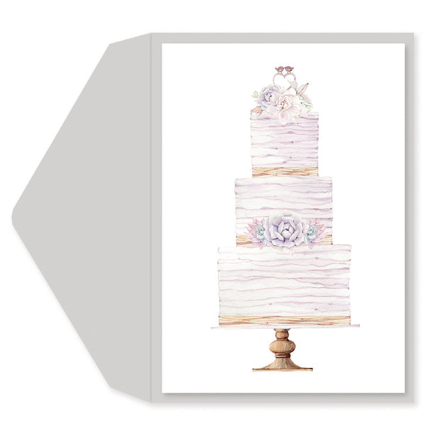 Pearlized Wedding Cake Card