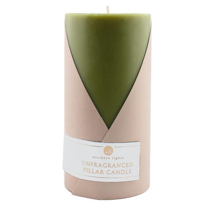 Moss Green Pillar Candle - 3x6