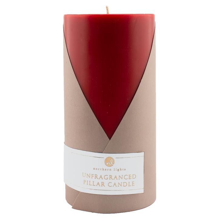 Crimson Pillar Candle - 3x6