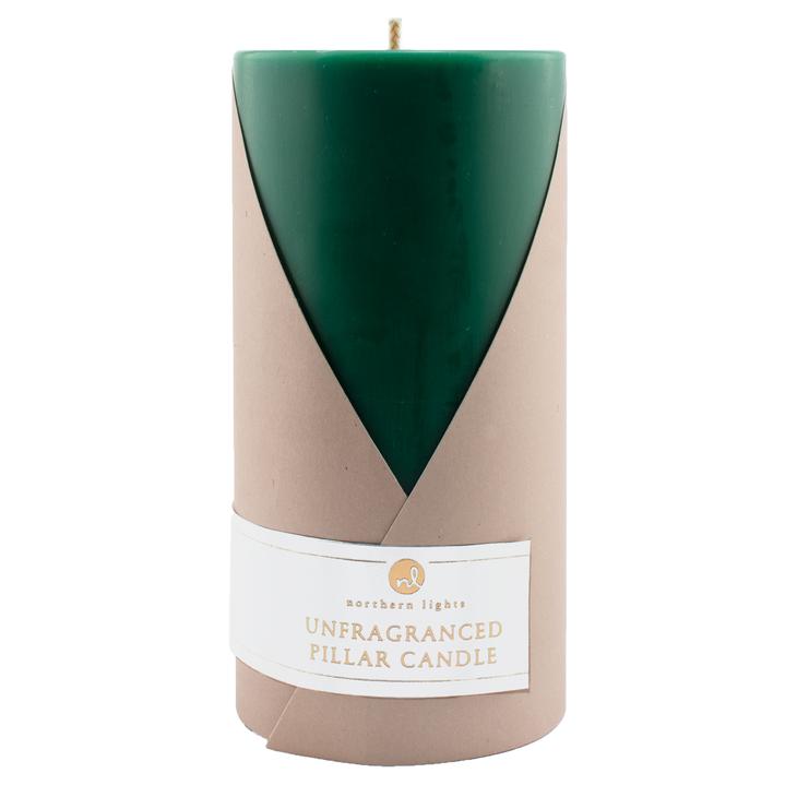 Hunter Green Pillar Candle - 3x6