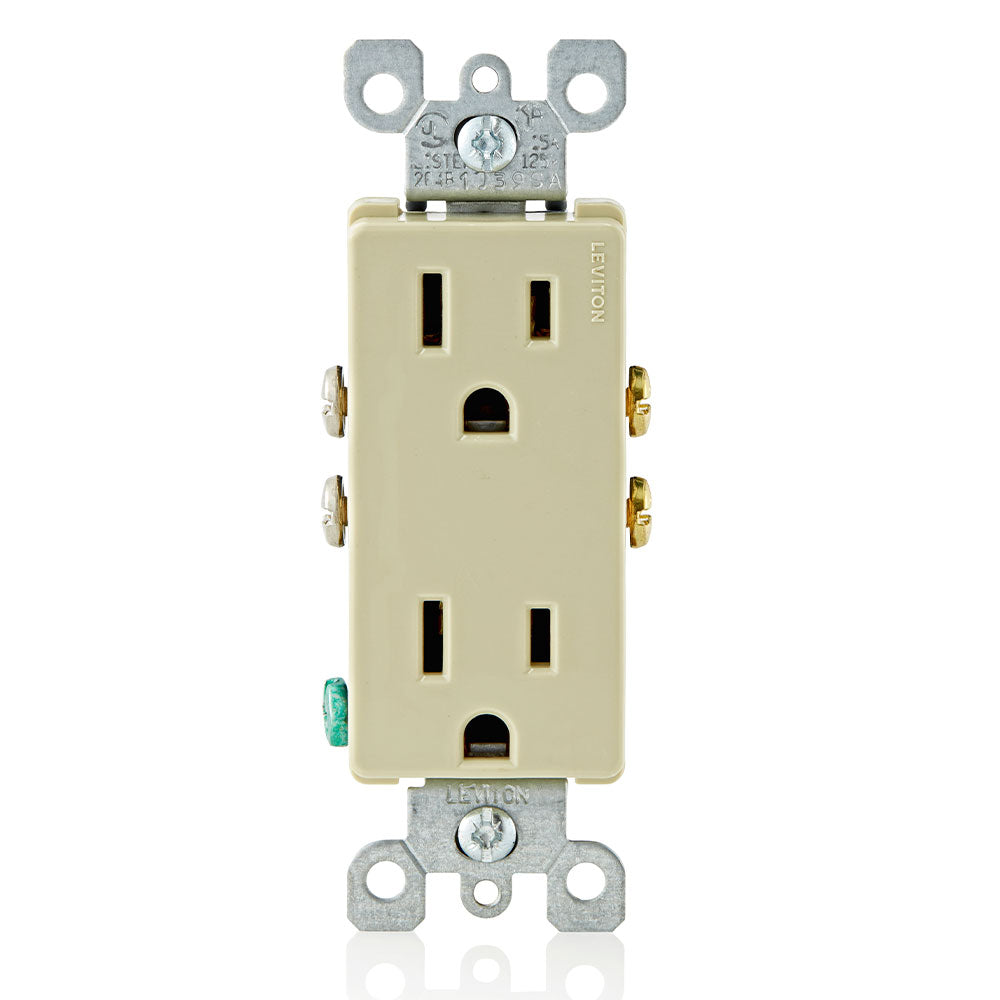 15A Duplex Decora Receptacle