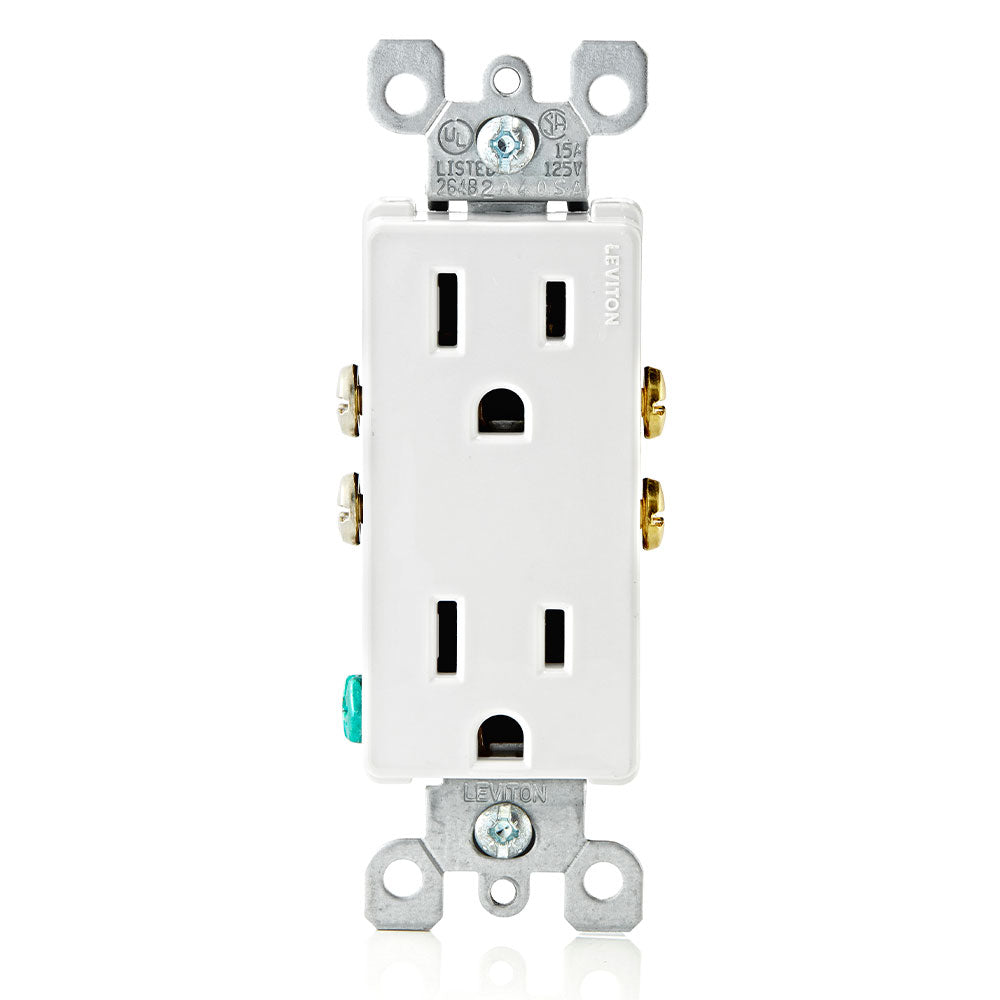 15A Duplex Decora Receptacle