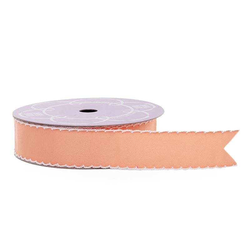 Coral Scalloped Ribbon