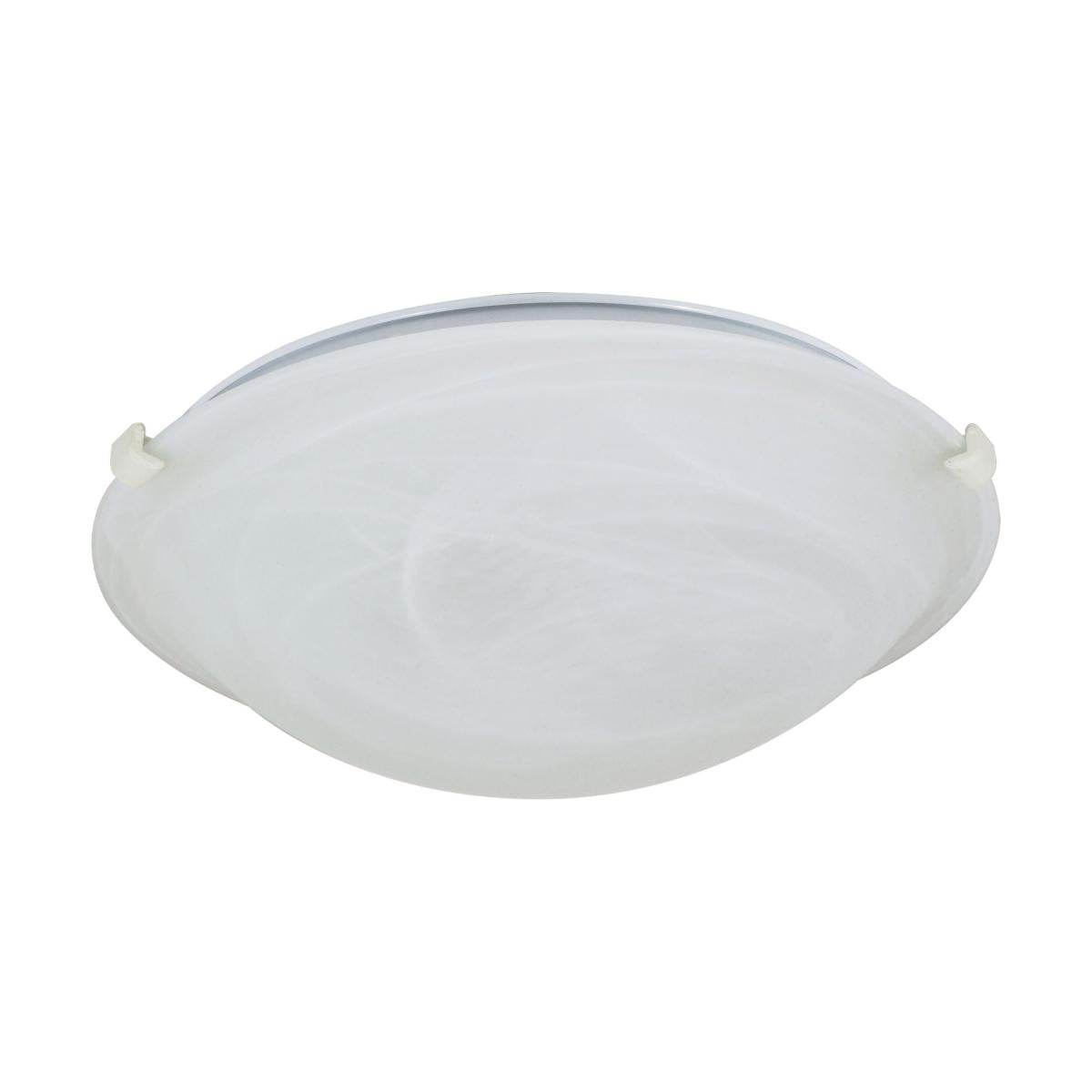 Tri-Clip 12'' White Alabaster