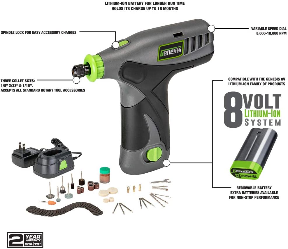 8V Lithium Ion Rotary Tool