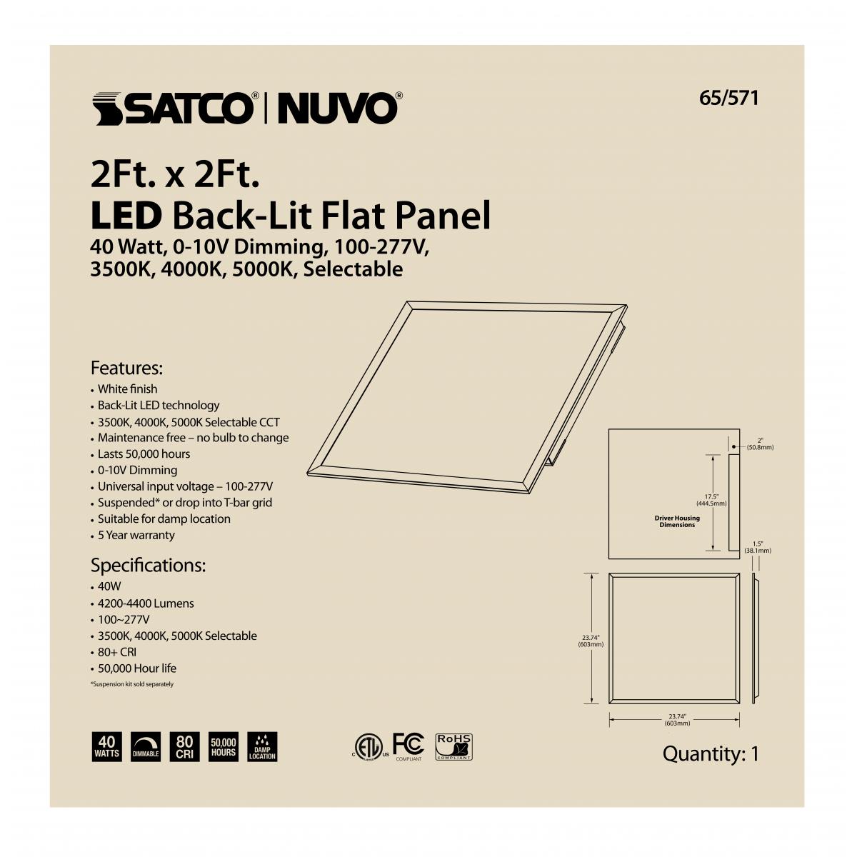 2X2 LED Flat Panel