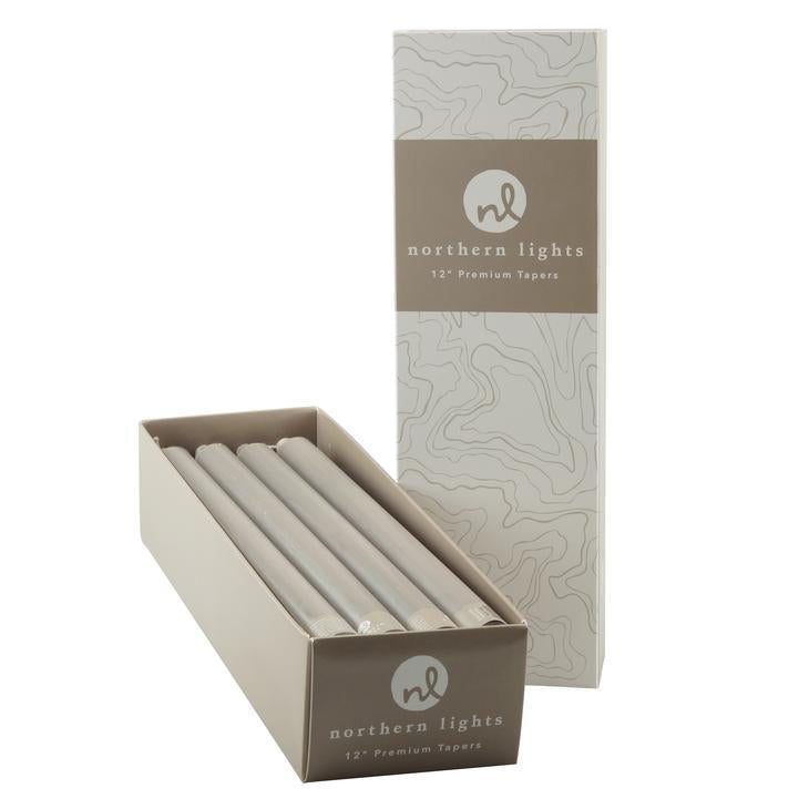12" Taper Candle - Stone