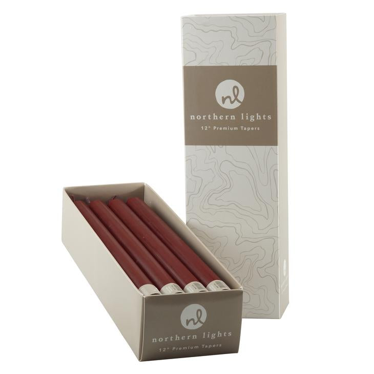 12" Bordeaux Taper Candle