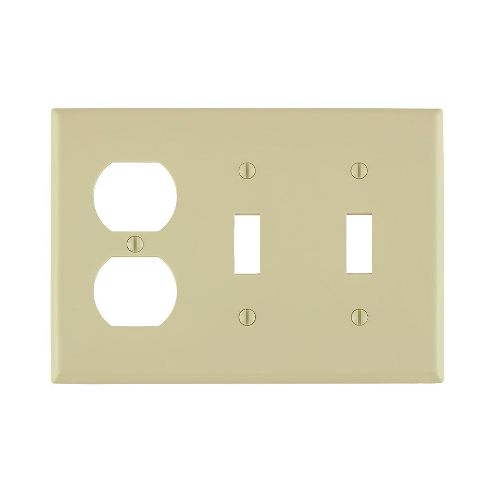 3G 2-Toggle 1-Duplex Combo Wallplate