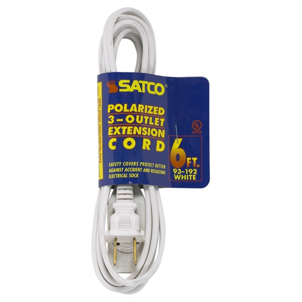 16/2 White Extension Cord - 6'
