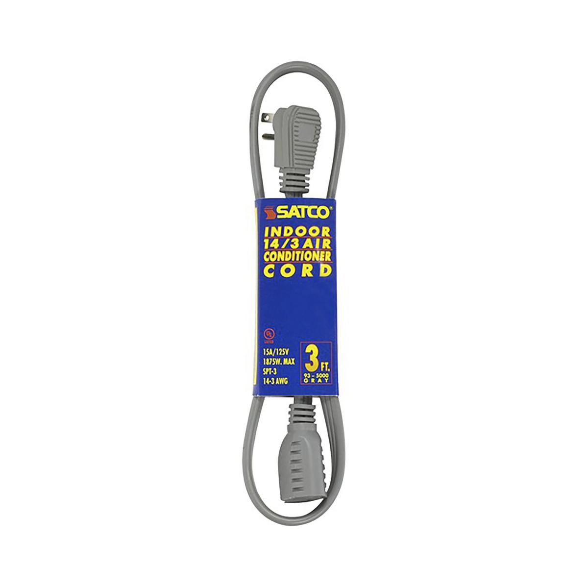 14/3 Grey Appliance Cord - 3'