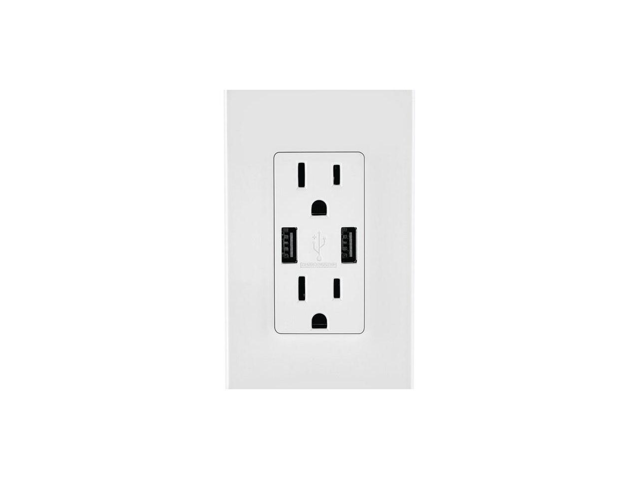 15A Decora Duplex Tamper-Resistant Receptacle/USB Charger