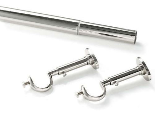 Stockbridge Rods - Polished Nickel