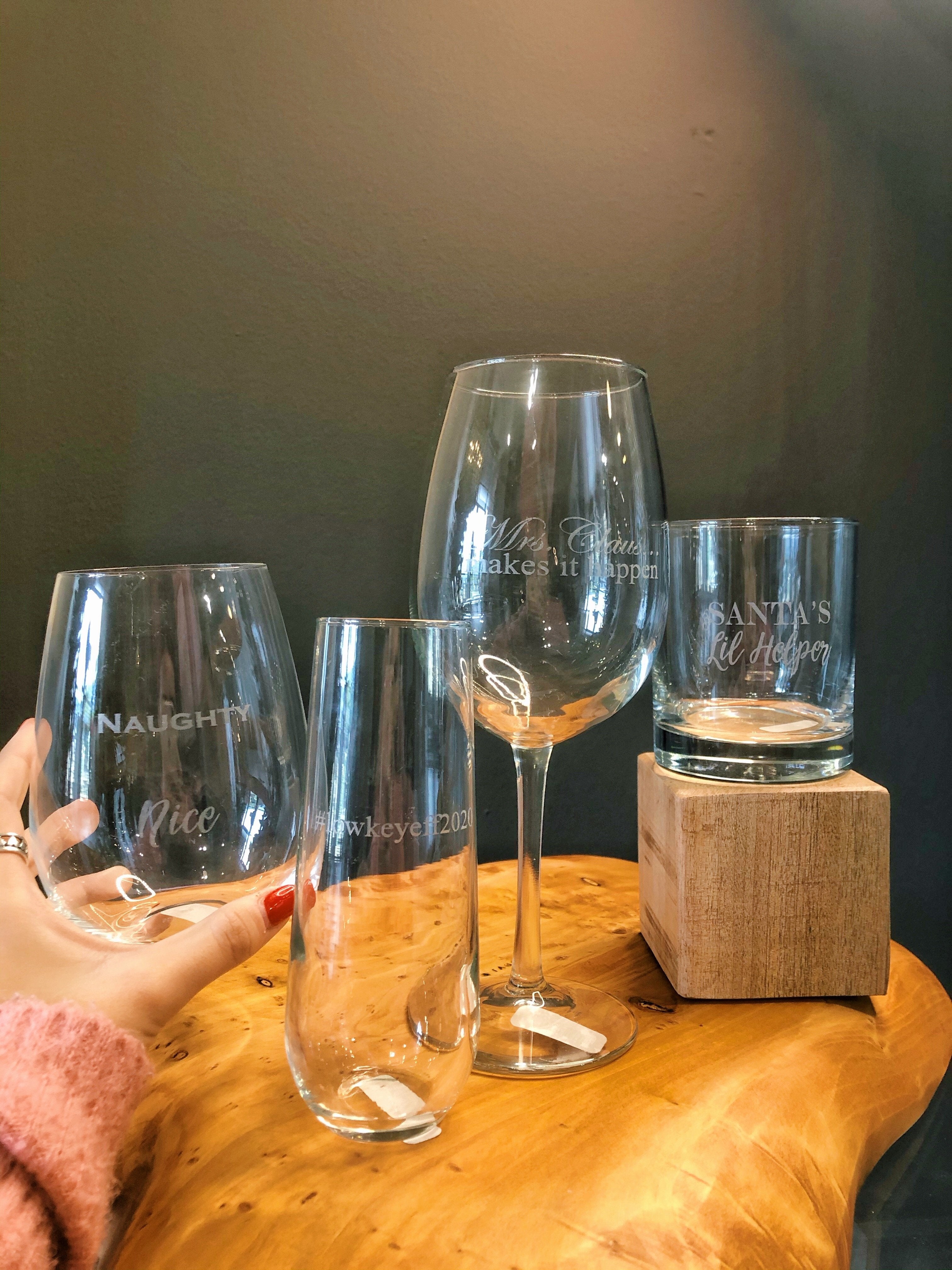 Mrs Claus Wine Glass