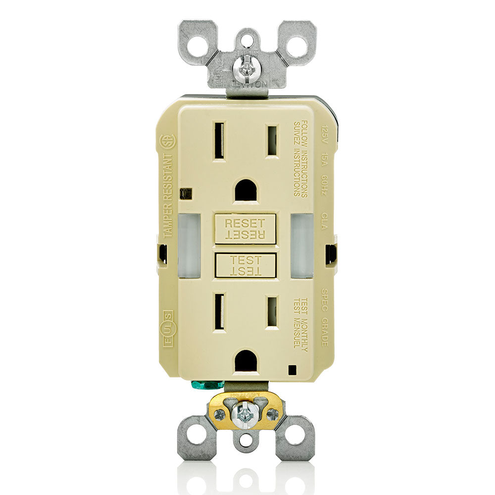 15A GFI Receptacle w/LED Guide Light