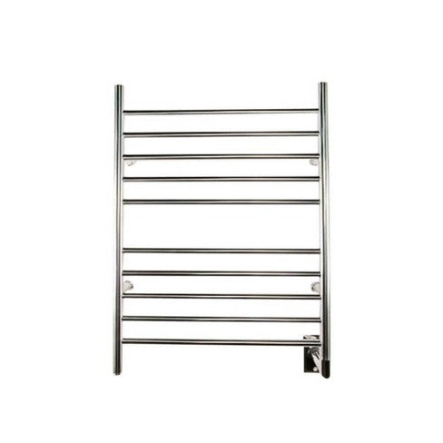 Heated Towel Warmer - Hardwired, Polished Stainless, Straight