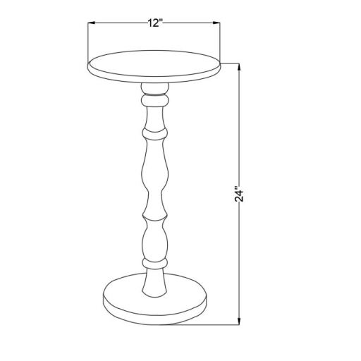 24" Harare Wood End Table