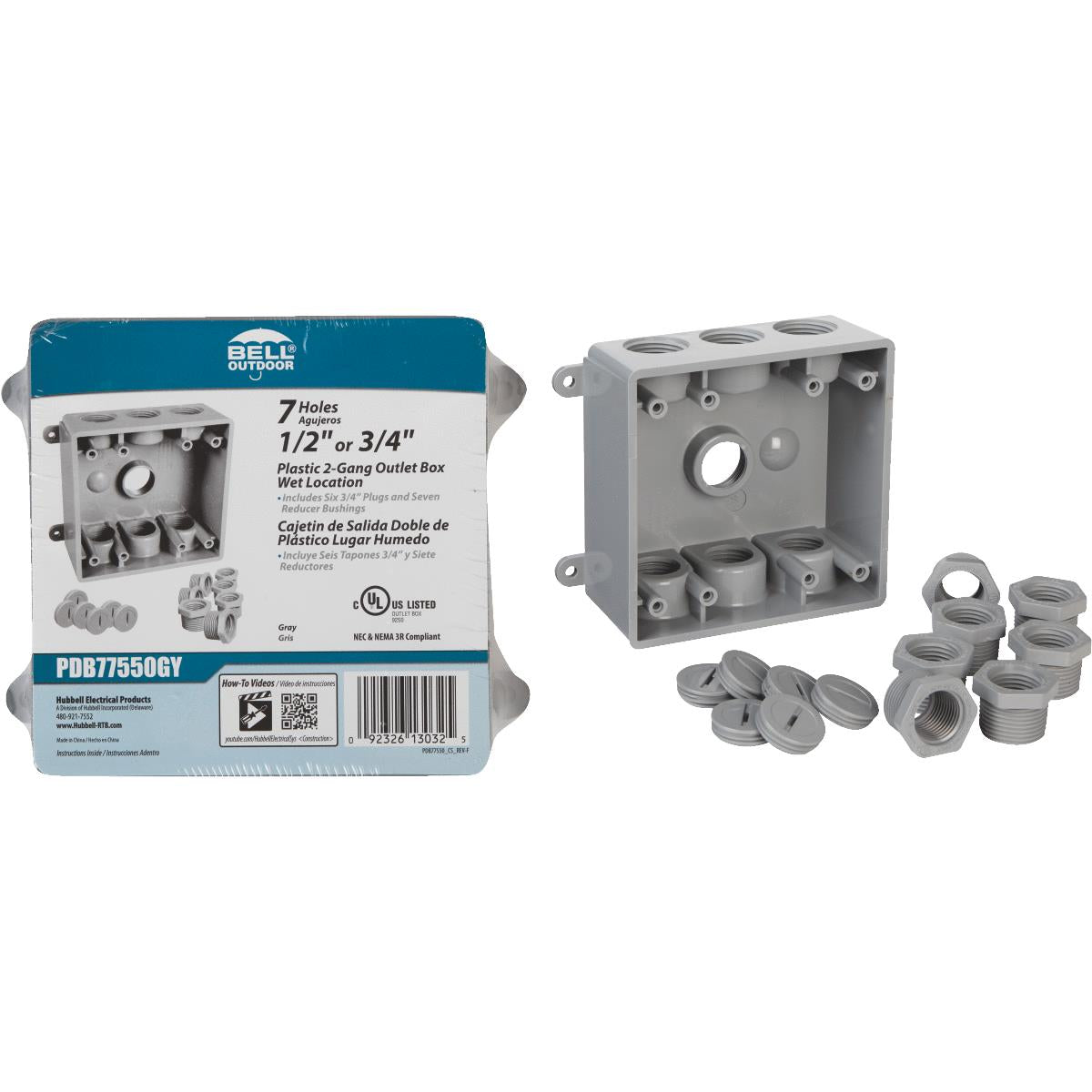 TayMac DG Box 1/2-3/4" - Grey