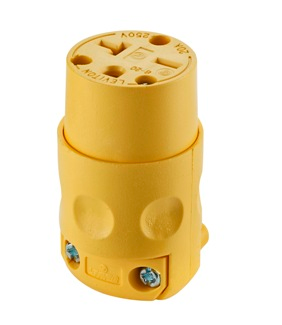 20A 250V Yellow Female Cord Cap