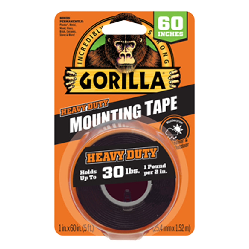 Gorilla Mounting Tape - Black 60"