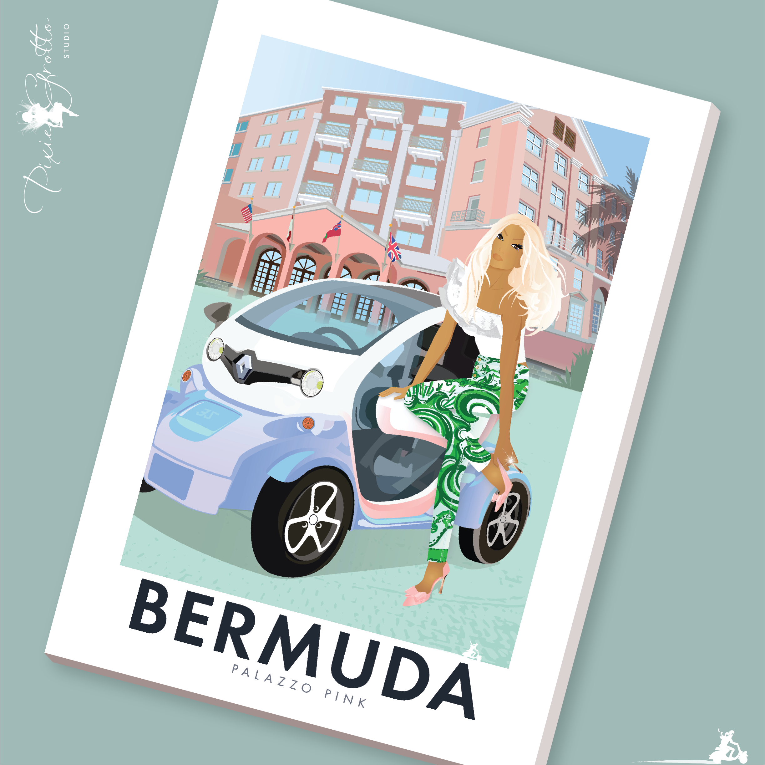 17"x11" Palazzo Pink Poster