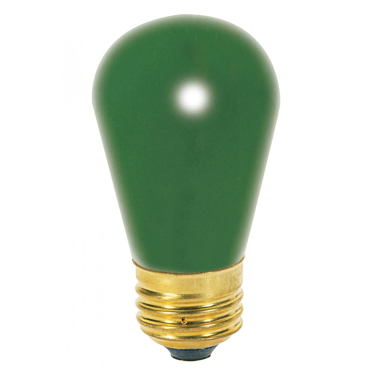 11W S14 Med Bulb - Green