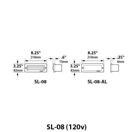 Louver Step Light - Brass