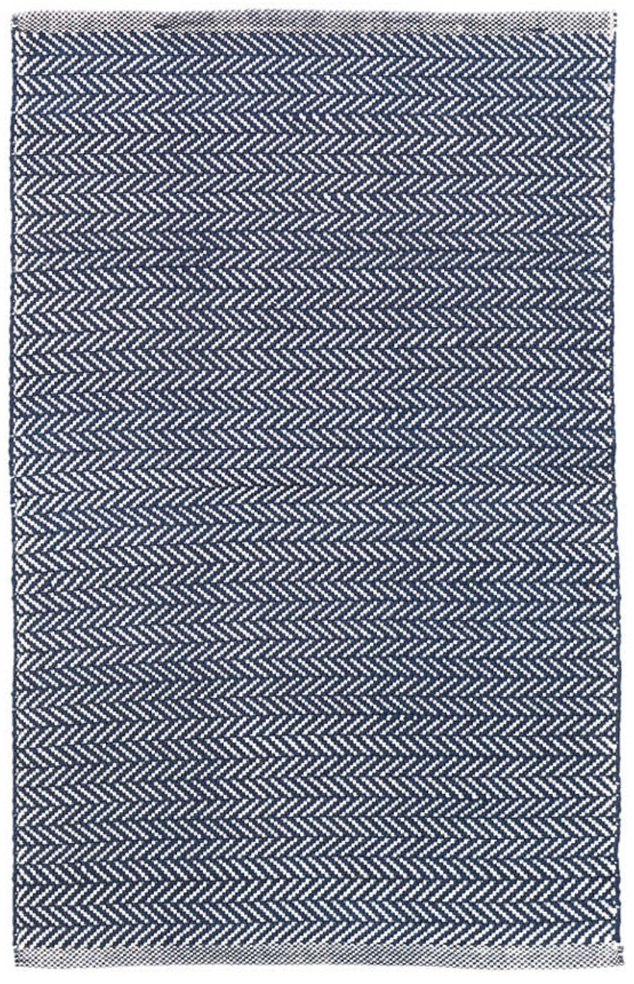 Herringbone Indigo Rug