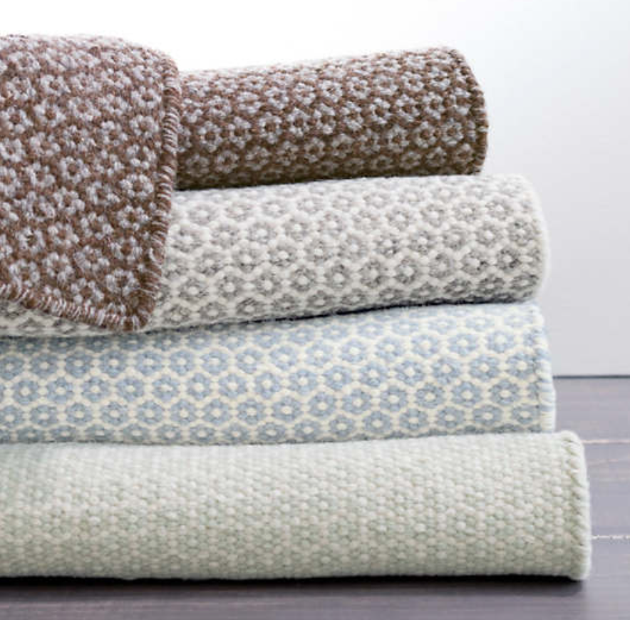 Honeycomb Ivory/Grey Wool Rug