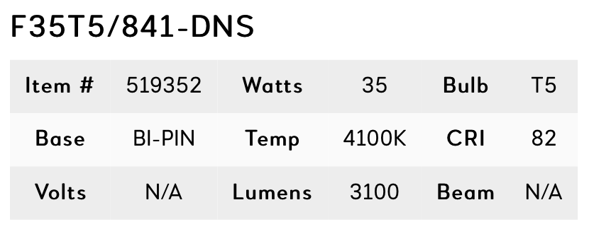 F35T5/841 60" Fluor Tube