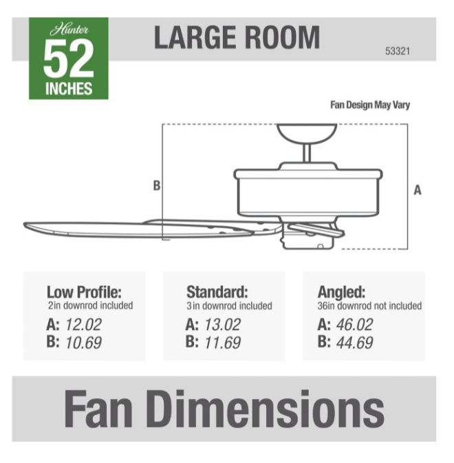 52" Newsome No Light Fan