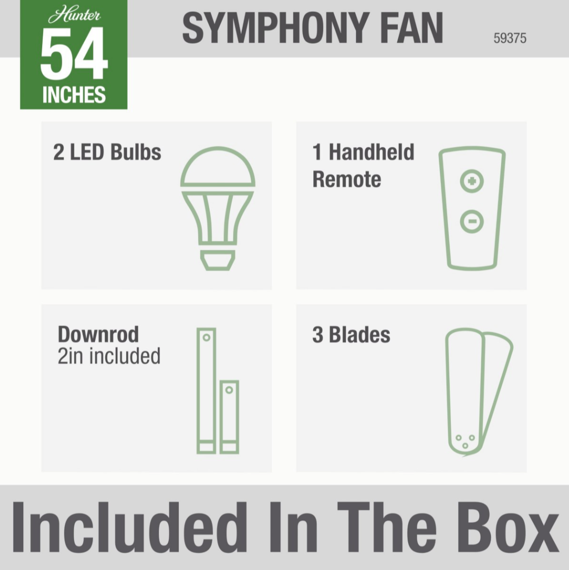54" LED Symphony Fan