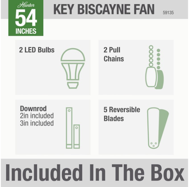54" Key Biscayne Fan
