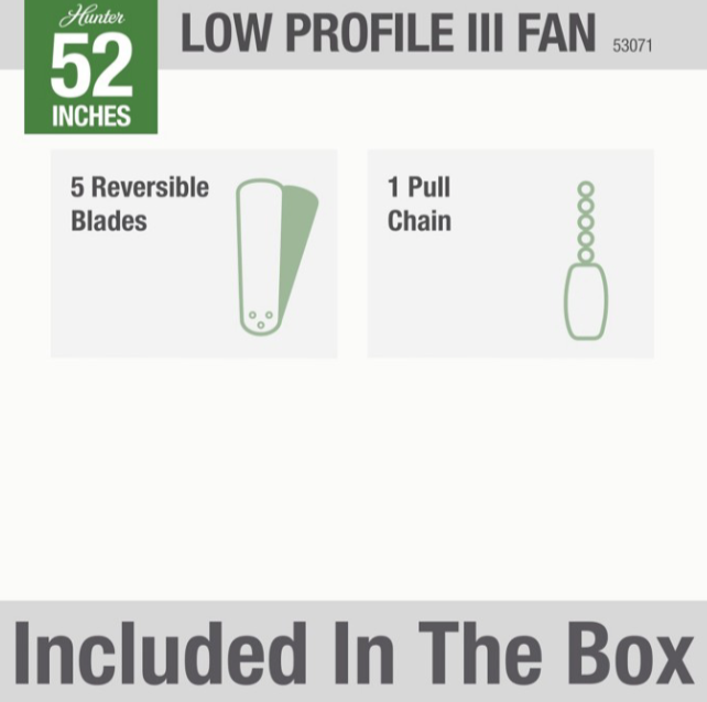 52" Low Profile III Fan