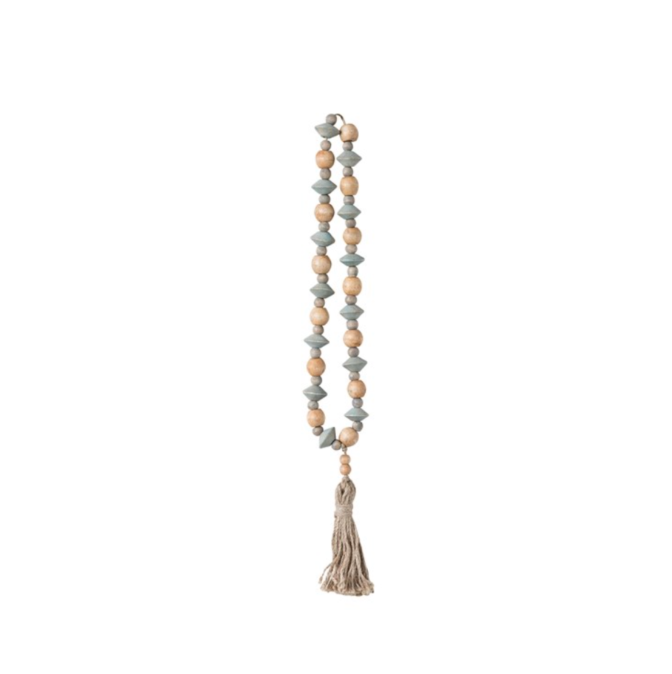Abaca Bead Strand w/ Tassel